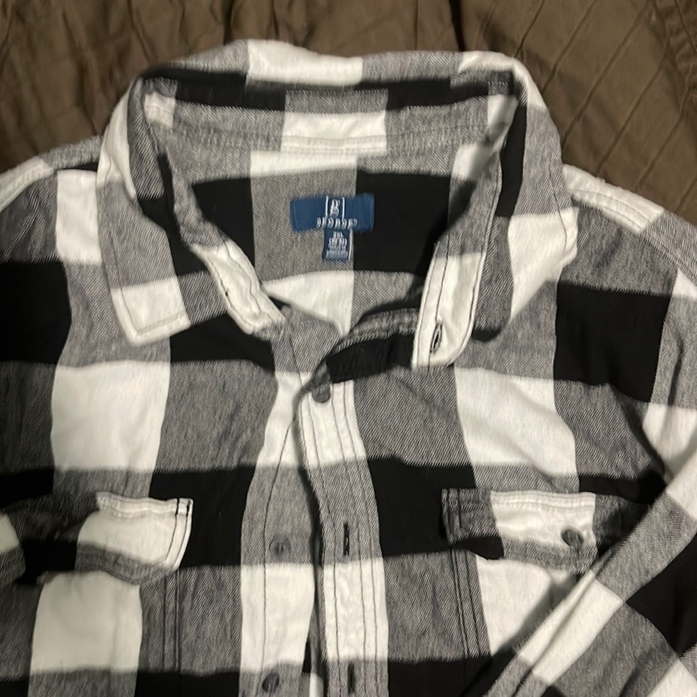 🔥 Pick 4/20 🔥 Black, white and gray flannel size 2X